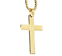 Religious Chain for Men, Religious Necklace for Men,Chain Necklace Saint Pendant - Stainless Steel Religious Necklace, Bible Verse Pendant, Sacred Chain Charm for, Se référer à la description