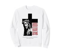 Religious Christian Faith Jesus Cross Salvation Aesthetic Sweatshirt