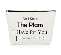 Religious Christian Gifts for Girls Makeup Bag Bible Verse Gifts Christening Thank You Gifts Motivational Cosmetic Bag Scripture Gift for Friend Mom Sister Christmas Birthday Gift Travel Pouch