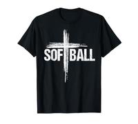 Religious Christian Softball Player Cross Jesus God Faith T-Shirt