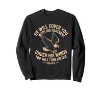 Religious Christian Tee Psalm 91 Protection Eagle Feathers Sweatshirt
