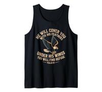 Religious Christian Tee Psalm 91 Protection Eagle Feathers Tank Top