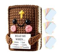 Religious Crochet Dolls, Handmade Knitted Bible Shape, Soft Decorative Figure With Sturdy Panel, Refined Texture Layer, 3.15x3.54 inches Faith Category, Gift Ornament For Women Men And Children