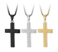 Religious Cross Necklace - Modern 3d Printed Pendant with Secret Compartment, Minimalist Jewelry for Men and Women, Symbol of Faith for Daily Wear, Church, or Special Events, 1.93 In