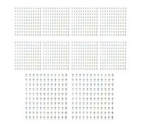 Religious Decals - Large Sacred Silver Embellishment, Shimmering Crucifix Label with Glue, Shiny Paper Material with Backing, Functional Stationery Accessories, Spirit