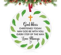 Religious Decor Ornament Baptism Gift for Boys Girls Adults Ceramic Ornament Keepsake Christening First Communion Gift for Goddaughter Godson Church Confirmation Christian Gifts for Women Men