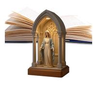 Religious Desk Lamp,LED Virgin Mary Sculpture Lamp - Devotional Night Light for Library Dorm Coffee Bar Bedroom Living Room Reading Nook Christmas Bookshelf Study Halloween