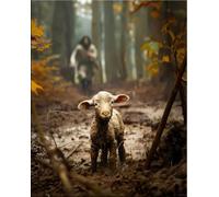 Religious Diamond Art Kits for Beginners Jesus Diamond Painting Kits for Adults Christian Wall Art Decor DIY Crafts Full Drill Gem Art Redemption Lost Sheep Artwork for Walls Christian Gift 12x16 Inch