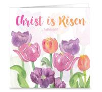 Religious Easter Cards, Christ is Risen, Pack of 5 with Bible Verse