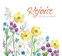 Religious Easter Cards - Rejoice! Christ Is Risen! Pack of 5, with white envelopes and Bible verse inside these Christian Easter cards, by Just Cards Direct