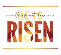 Religious Easter Cards, Risen, He is not here, Pack of 5 with Bible Verse