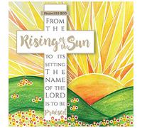 Religious Easter Cards, Rising of the Sun, Pack of 5 with Bible Verse | 'Christ is Risen' Easter greeting inside; Christian multipack for family & friends; UK designed & printed