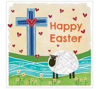 Religious Easter Cards, Sheep, Pack of 5 with Bible Verse & Envelopes