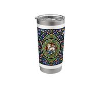Religious Easter Lamb of God Agnus Dei Stained Glass Style Stainless Steel Insulated Tumbler