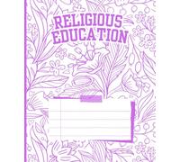 Religious Education Composition Notebook | 7.5x9.25”, 120 Pages | Floral Magenta Design: Bright and inspiring - a lovely notebook for faith-based learning and reflection.