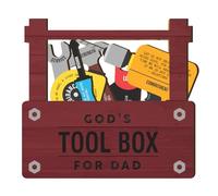 Religious Father's Day Gift, Wooden Father's Day Craft, God's Tool Box for Dad (Colored)