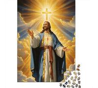 Religious Figure 1000 Piece Jigsaw Puzzle for Adults Paper Jigsaw Puzzle Set Light Rays Family Activity Relaxation Gift 52x38cm/1000pcs