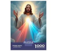 Religious Figure Light Rays 1000 Piece Jigsaw Puzzle Paper for Adults Family Decor Relaxation 38x26cm/1000pcs