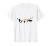 Religious Forgiven Inspirational Graphic for Men T-Shirt, Men, White, 4XL