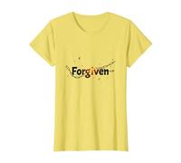 Religious Forgiven Inspirational Graphic for Men T-Shirt, Women, Lemon, M