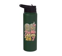 Religious Gift Funny Thou Shalt Not Try Me Mom 24:7 Stainless Steel Insulated Water Bottle