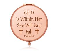 Religious Gifts for Women Compact Pocket Makeup Mirror for Sister Inspirational Gift Bible Verse Faith Gifts for Goddaughter Christian Gifts for Daughter First Communion Gift for Girls Birthday Gift