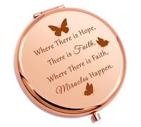 Religious Gifts for Women Inspirational Compact Mirror for Daughter Friend Goddaughter Christian Baptism Gifts for Girls Christmas Birthday Present for Scripture Bible Verse Folding Makeup Mirror