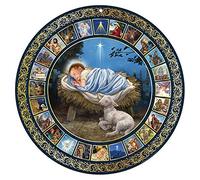 Religious Gifts God's Gift of Love Christ Child Alseep in Manger Large Double Sided Advent Calendar, 17 Inch
