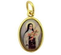 religious gifts Gold Toned Base with Epoxy Image Catholic Saint Medal Pendant, 1 Inch