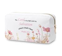 Religious Gifts Makeup Bag Inspirational Gifts for Women Goddaughter Godmother Christian Gifts Cosmetic Bag Bible Verse Gift Baptism Easter Prayer Christmas Birthday Gifts for Friends Travel Pouch