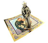 Religious Gifts St Anthony Mini Saint Gift Set Tiny 1 Inch Long Statue & Prayer Card