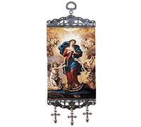 Religious Gifts The Divine Mercy Tapestry Icon Room Wall Door Decoration With Crosses 9 3/4 Inch
