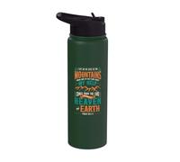 Religious Hiker | I Lift Up My Eyes to The Mountains Hiking Stainless Steel Insulated Water Bottle