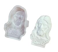 Religious Holy Father Bust Statue Silicone Mold Cement Plasters Casting Artisanal Home Accent Ornament Holy Father Bust Statue Plasters Mold