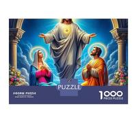 Religious Icon Art 1000 Piece Jigsaw Puzzle Paper for Adults Indoor Worship Scene Relaxation Home Decor Family Puzzle Game Gift Focus 70x50cm/1000pcs