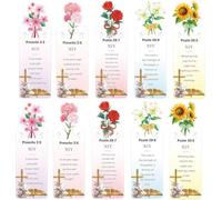 Religious Inspirational Bible Verse Bookmark 50 Pcs Religious Scripture Book Marks Bible Prayer Cards 2 x 5.5 Inch Motivational Verse Page Marker for Reading Women,Book Lovers,Church Gifts
