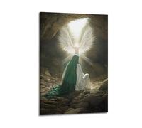 Religious Islamic Light - Shadow - Painting - Style Muhammad And Angel Decorative Painting Canvas Wall Posters And Modern Family Bedroom Decor 16x24inch(40x60cm)