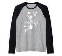 Religious Jesus Basketball Christ GOD Basketball Raglan Baseball Tee