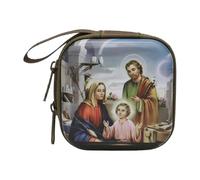 Religious Jewelry Box, Smart Compartmentalized Storage, 7x7cm, Catholic Rosary Pouch, Jewelry Storage Bag, Stunning 3D Geometric Design, For Catholic Rosary Prayer Beads