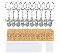 Religious Keychain Ornaments Baptism Thank You Gifts Set Includes Sturdy Kirsite Charm Organza Pouches And Labels Religious Keepsakes Keychain