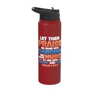 Religious Let Them Praise His Name with Dancing and Music Stainless Steel Insulated Water Bottle