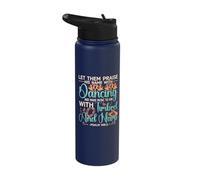 Religious Let Them Praise His Name with Dancing and Music Stainless Steel Insulated Water Bottle