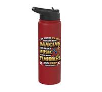 Religious Let Them Praise His Name with Dancing and Music Stainless Steel Insulated Water Bottle