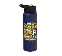 Religious Let Them Praise His Name with Dancing and Music Stainless Steel Insulated Water Bottle