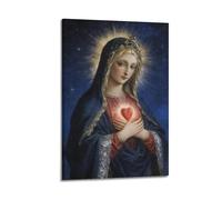 Religious Madonna Decorative Paintings, European-style Retro Portraits, Holy Virgin Mary Prayer Paintings, Church, Bedroom, And Study Poster 24x36inch(60x90cm)