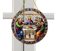 Religious Nativity Scene Pendant - Religious Christmas Tree Jesus Christ Acrylic Jesus Ornaments for Christmas Tree Decorative Christian Jesus Sun 2D for Christmas
