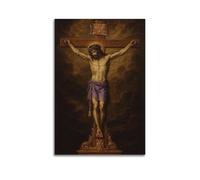 Religious Poster Crucified Jesus Oil Painting Decorative Painting Canvas Wall Posters And Modern Family Bedroom Decor 08x12inch(20x30cm)