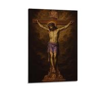 Religious Poster Crucified Jesus Oil Painting Decorative Painting Canvas Wall Posters And Modern Family Bedroom Decor 16x24inch(40x60cm)