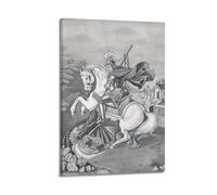 Religious Poster Saint George Slaying Dragon Sketch Decorative Painting Canvas Wall Posters And Modern Family Bedroom Decor 16x24inch(40x60cm)