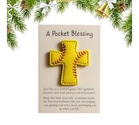 Religious Prayer Items - Softball Theme Sewing Crafts, Handmade Pocket Artificial Leather Ornament for Christian, Home Decor with Inspirational Appeal, Church Supplies, Faith Keepsake for Family